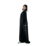 العباية الكلاسيكية السادة بياقة لونين وأكمام كيمونو