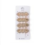 طقم مشابك شعر أنيقة بحبيبات الراين المتشابكة