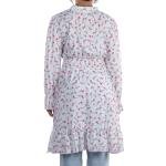 فستان نسائي مكشكش بخصر مكشكش – أكمام طويلة ورقبة على شكل حرف V