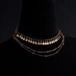 Artificial Layered Clover Charm Necklace