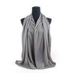 Cotton and Chiffon Scarf with Fine Stitch Edges - Rustic Taupe