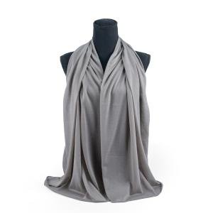 وشاح القطن مع الشيفون - ريفي رمادي داكن