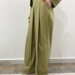 Women's Striped Jumpsuit  Wide-Leg Fit with Strap Top and Layered Blazer Detail