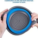 Collapsible Colander with Handles – Blue & Grey