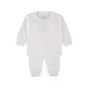 طقم بيجامة للأطفال بأكمام طويلة وياقة مستديرة