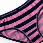 Girls’ Cotton Bikini Panties – 6-Pack with Bow Accent & Striped Design