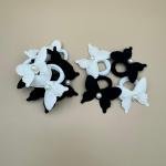 Dual-Tone Butterfly Pearl Hair Ties