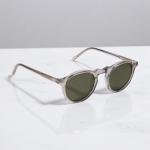 Glacier Silver Round Retro Edge Sunglasses