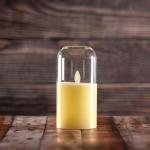 Clear Flameless LED Candle - Cylinder