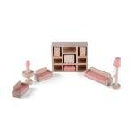 Mini Wooden Dollhouse Lounge Room