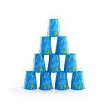 Knockdown Toss Stacking Cups with Soft Throwing Bag - Flame Like Pattern