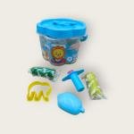 Play Dough Set with 14 Colors  Bucket with Handle and Cartoon Girl Design
