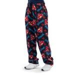 Men’s Superman Logo Print Lounge Pajama Pants  All-Over Comic Design