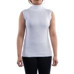 توب كنزة برقبة عالية بلا أكمام – قصة مضلعة أنيقة