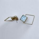 Marbled Square Drop Earrings