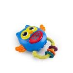 لعبة شخشيخة للأطفال على شكل بومة مع حلقات للتسنين