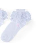 Baby Princess Lace Frill Socks with Double Layered Embroidered Tulle
