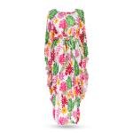 Tropical Breeze Pleated Kaftan Dress