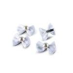 Girl's Elegant Ribben Bow Hair Clip with Pearl Center