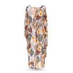 Tropical Breeze Pleated Kaftan Dress