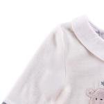 Baby DreamCloud Footed Romper with Bear & Cloud Embroidery