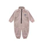 Baby Casual Zip-Up Jumpsuit with High Collar & Side Pockets