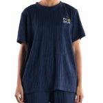 طقم ملابس منزلية بنقشة مضلعة تطريز على الصدر وقصة مريحة راحة وأناقة في كل لحظة