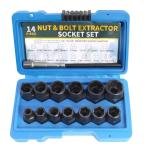 Nut and Bolt Extractor Socket Set 14-piece