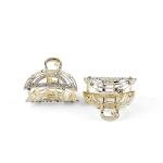 Fan-Shaped Rhinestone Hair Claw Clip Set