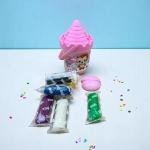 مجموعة دلو القلعة لعجينة الصلصال طين ملون مع مقبض حمل