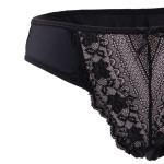 Lace Trim Padded Underwire Bra & Sheer Lace Bikini Set