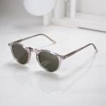 Glacier Silver Round Retro Edge Sunglasses