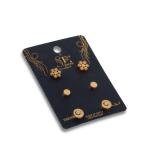 مجموعة أقراط مزينة بتصميم حلزوني