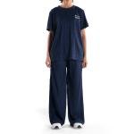 طقم ملابس منزلية بنقشة مضلعة تطريز على الصدر وقصة مريحة راحة وأناقة في كل لحظة