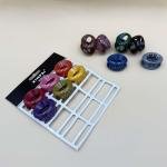 Round Colorfull Plastic Hair Claw Clips Set of 12pcs