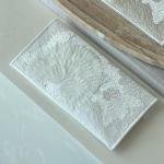 Embroidered Fabric Envelope – Ivory Chrysanthemum Elegance