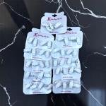 Candy Bead Hair Ties – White Elastic Twin Pack