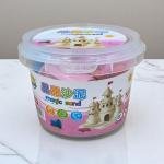 مجموعة قوالب الرمل السحري – مجموعة صنع القلاع بالرمل الحركي مع أشكال الحيوانات في دلو شفاف