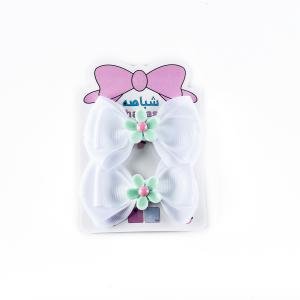 Girl's Flower Decore Bow Hair Clip Set