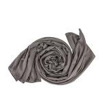 شيلة من القطن والشيفون بحواف خياطة دقيقة - أخضر رمادي