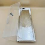 Rectangular Silver Acrylic Dessert Plate