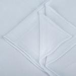 Chiffon and Cotton Scarf with Fine Stitch Edges - Off White