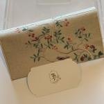 Embroidered Fabric Envelope – Blooming Branches & Birds