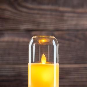 Clear Flameless LED Candle - Cylinder