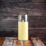 Clear Glass Dome LED Candle - Cylinder