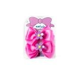Girl's Flower Decore Bow Hair Clip Set