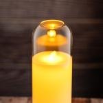 Clear Glass Dome LED Candle - Cylinder
