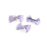 مشبك الشعر الأنيق للبنات بتصميم فيونكة مرصعة بالكريستال