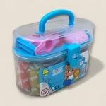 Kids' Play Dough Set – 14 Color Modeling Clay Kit in Portable Clear Storage Box