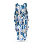 Tropical Breeze Pleated Kaftan Dress